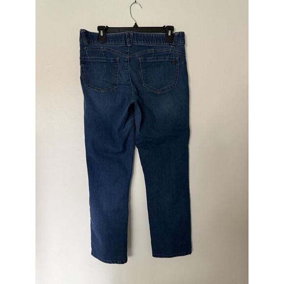 Democracy AB Solution Jeans Womens Size 8 Elastic Waist Denim Blue Straight Crop - Picture 4 of 11